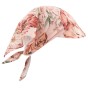 bamboo scarf/hat with a visor tulips coral samiboo