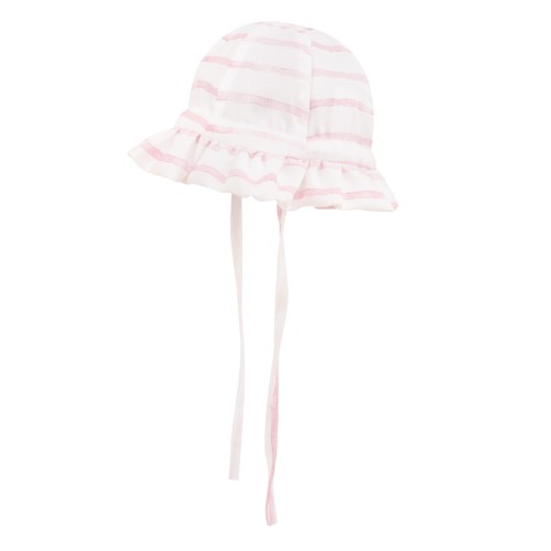 bamboo frill hat_stripes pink_samiboo.jpg
